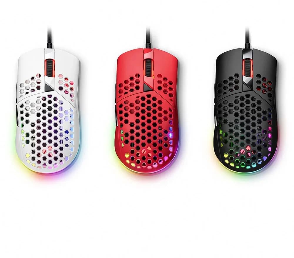 'Per i produttori di vendita caldi di etichette private sanguinanti Mouse da gioco per computer leggero a nido d'ape cablato