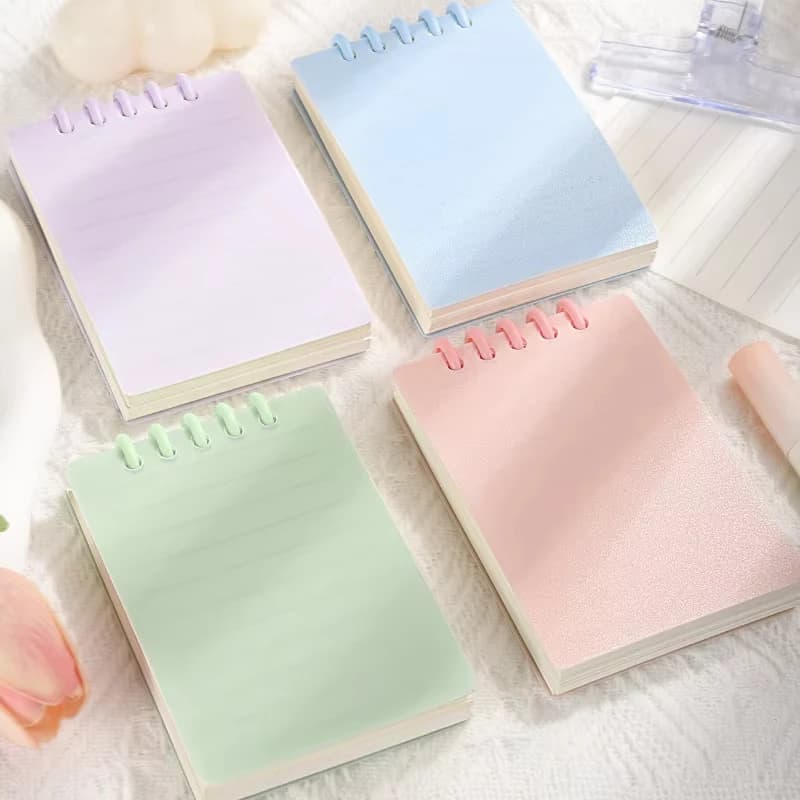 80 Pages Binder A7 Loose-Leaf Notebook Horizontal Line Inner Page Style Note Set Stationery School Office Supplies Planner