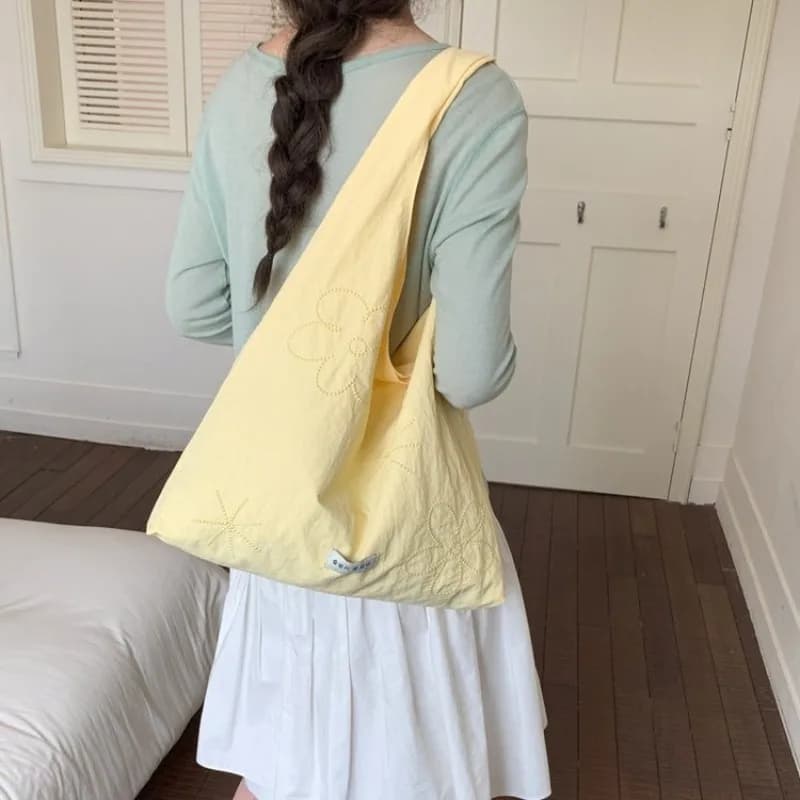 Women's Casual Cotton Linen Floral Embroidered Hobo Tote Bag, Casual Style for Daily Use, Work, Travel, and Outdoor Activities