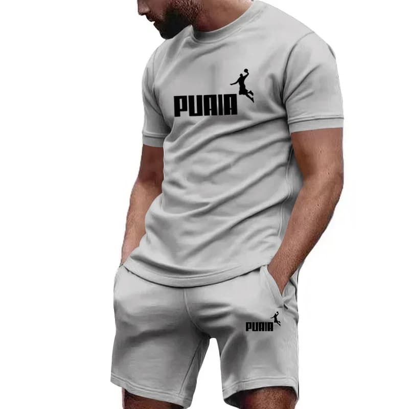 Set da uomo estivi Tuta da uomo T-shirt a maniche corte + Pantaloncini sportivi Completo da uomo Abbigliamento casual da uomo Set da jogging da uomo S-4XL