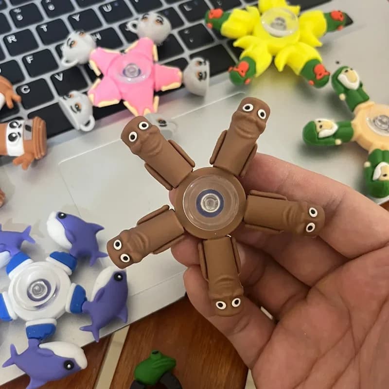Cervello italiano Tung Sahur Tralalero Tralala Ballerina Cappuccina Fidget Spinner Antistress Spinner a mano Giocattolo antistress