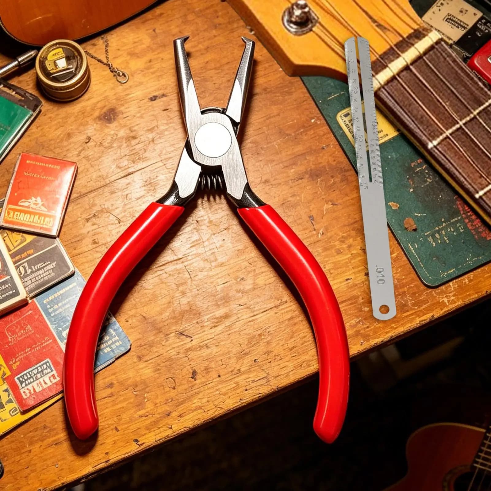 Guitar Fret Tools Precision Flat Head Cutter 4.7inch Guitar Fret Puller Pliers For Bass Acoustic Mandolin Banjo Ukulele