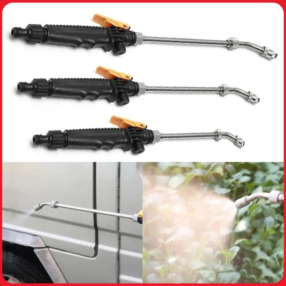 Pistola ad acqua per auto, ugello per tubo da giardino, attrezzi per la pulizia, tre opzioni di lunghezza: 28 cm, 36 cm, 50 cm