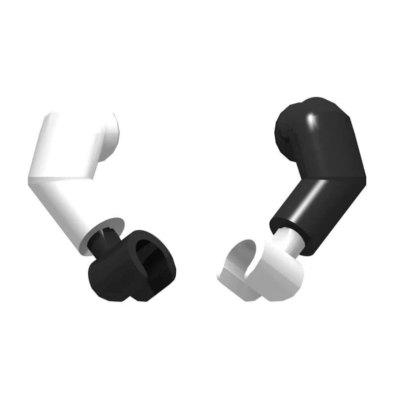 100 PZ/LOTTO MOC Braccio Palmo Building Blocks Soldato Figura Accessori Bianco Nero Braccio Mano Mattoni Giocattolo Regali DF008