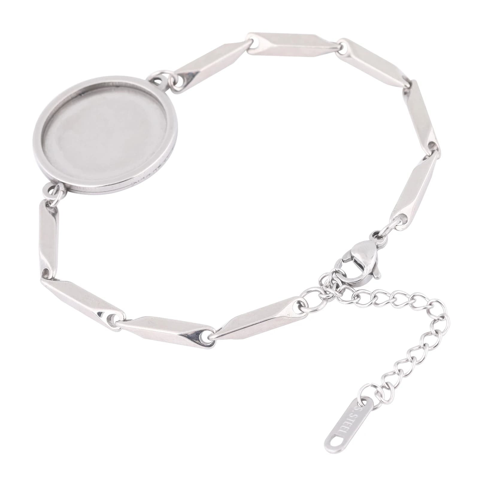 3 basic pieces for stainless steel chain bracelet, suitable for 20 mm cabochon bracelets, bezel settings, diy jewelry creation results