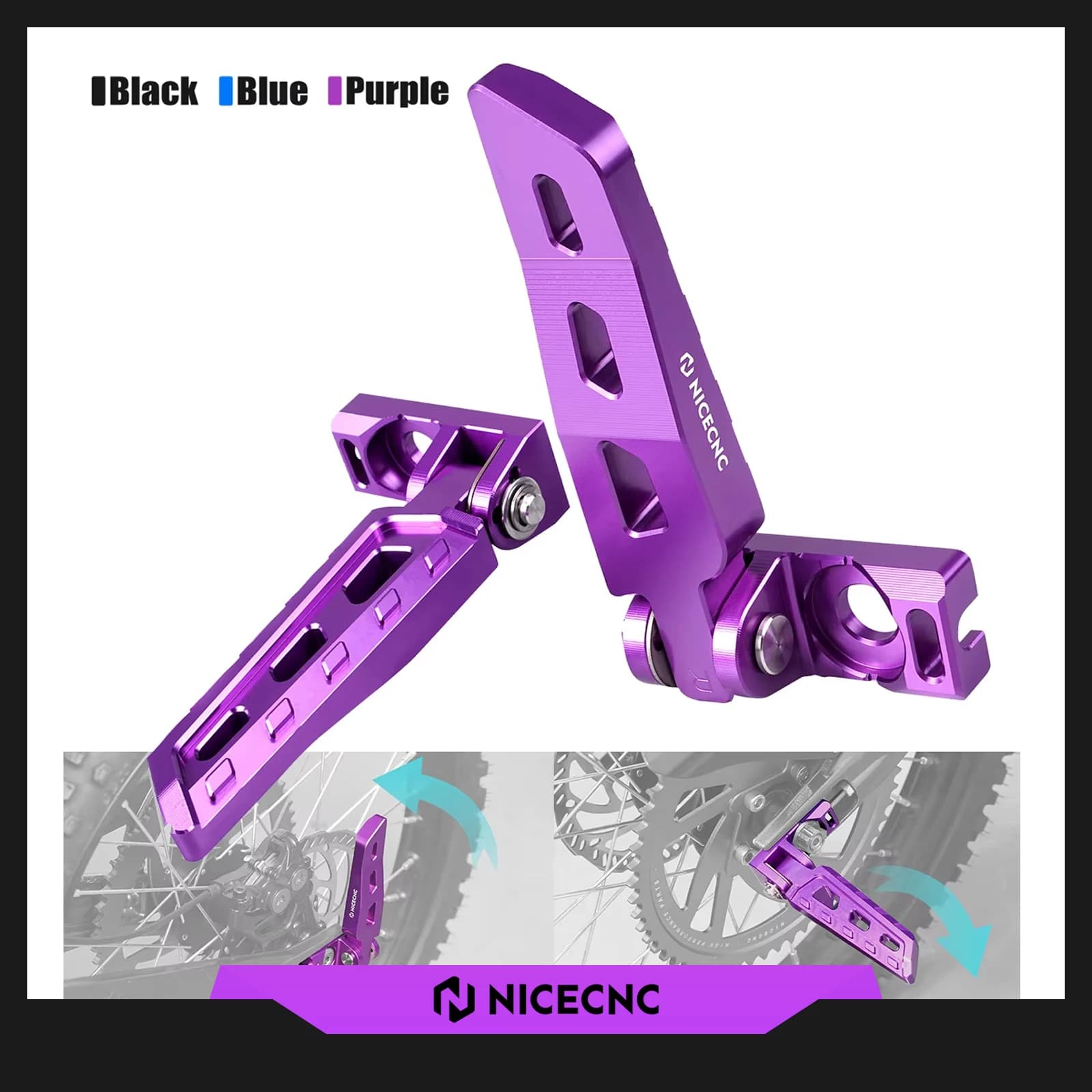 2025 2024 2023 Per Surron Bici Elettrica Tendicatena Regolatore Blocchi Posteriore Stunt Peg Poggiapiedi Kit Per Surron Light Bee XS L1E