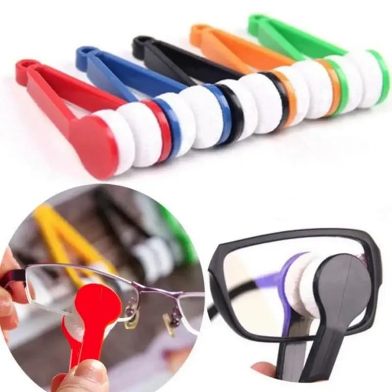 Pulizia degli occhiali Strofinare Mini portatile multifunzionale per occhiali Spazzola per la pulizia degli occhiali Occhiali da sole Strumento per pulire la microfibra