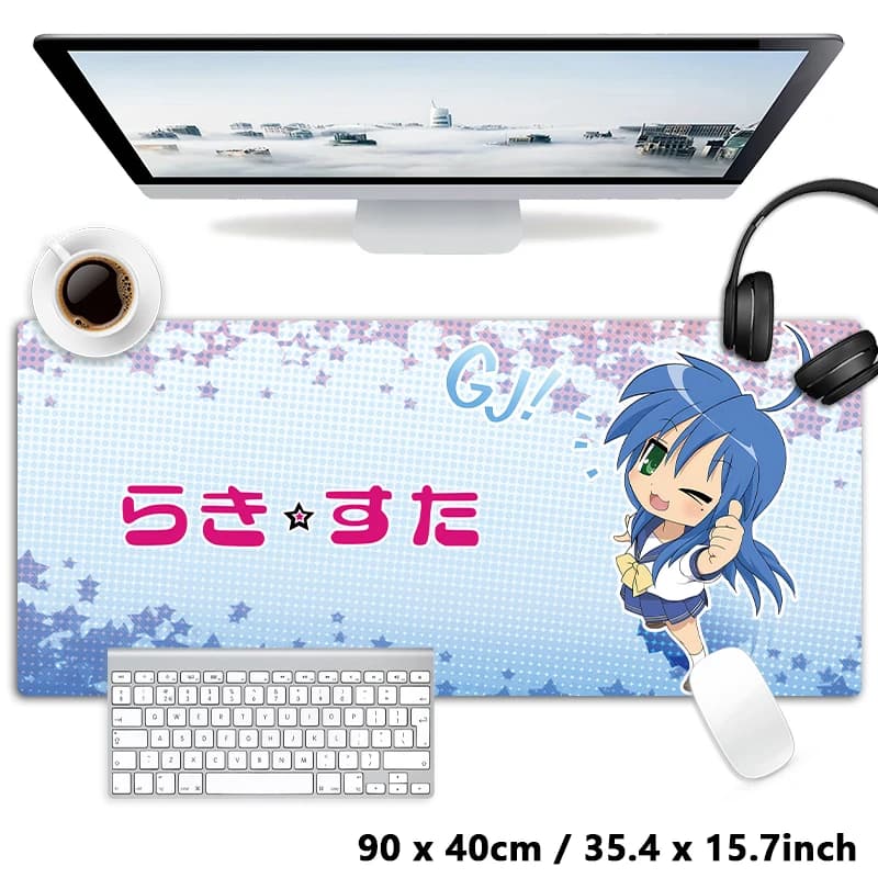 Lucky Star konica Kawaii Cute Large Mousepad Keyboard Pad Anime Game Mouse Pad