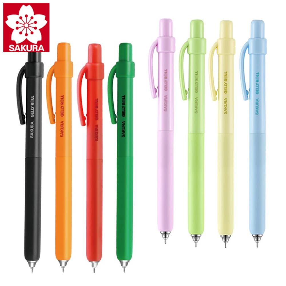 1 pz Sakura Penna Gel ST Doppio Perlina Penna Punta Studente Esame di Scrittura Penna Firma Nera Materiale Scolastico Per Ufficio Cancelleria Giapponese