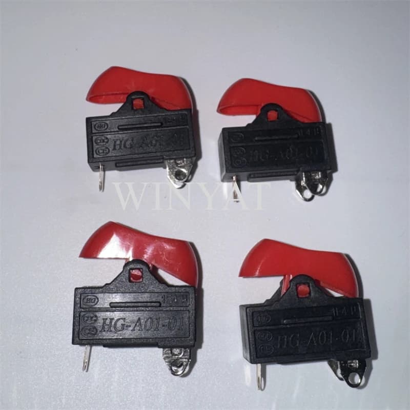2 pz/lotto Interruttore a pulsante per asciugacapelli elettrico, rosso/nero, 10A 250V, Rosso+Nero