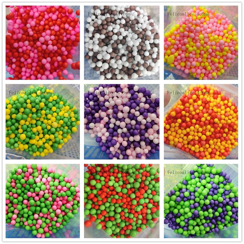 200g 4-6mm polistirolo polistirolo riempitivo schiuma Mini semi perline palline artigianato per la decorazione domestica accessori fai da te