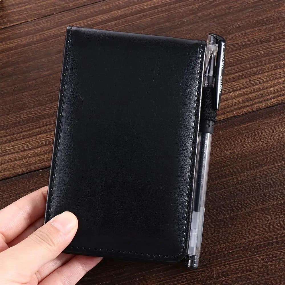 School Supplies Office Small Retro Memo Pads Leather Cover Business Memos A7 Notebook Pocket Planner Mini Notepad