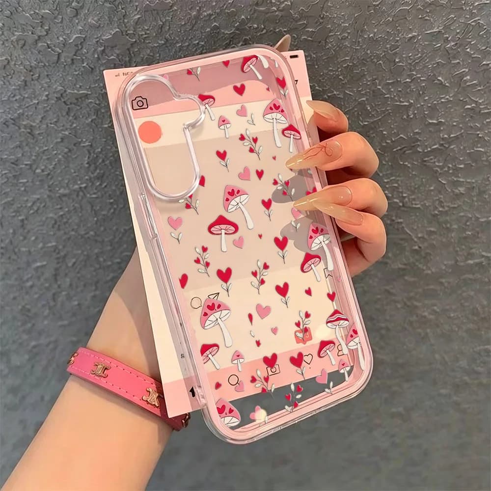 Mushroom Phone Case For Samsung A56 5G A57 5G S26 Ultra S25 Ultra A55 A37 A17 A07 S25 S24 Plus S23 A36 Capinha Caha Shockprooof