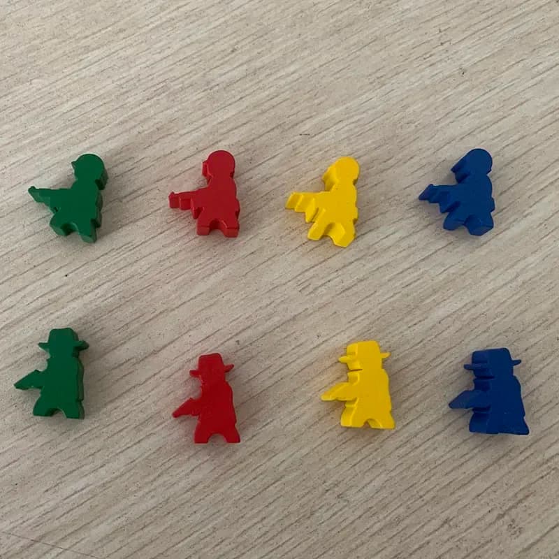 Accessori per giochi di scacchi in legno da 5 pezzi/set Soldier/Gunner