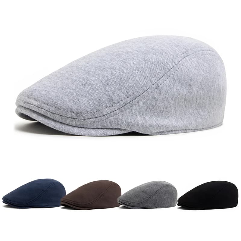Berretti da strillone da uomo casual berretto vintage in cotone lavorato a maglia cappello da taxista autunno inverno moda donna berretto piatto caldo unisex regolabile