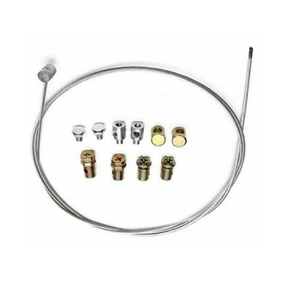 11Pcs/Set Solderless Nipple Throttle Clutch Cable Repair Kit with Cable with Sleeve Nut Lawnmower Rotovator Parts Steel Wire