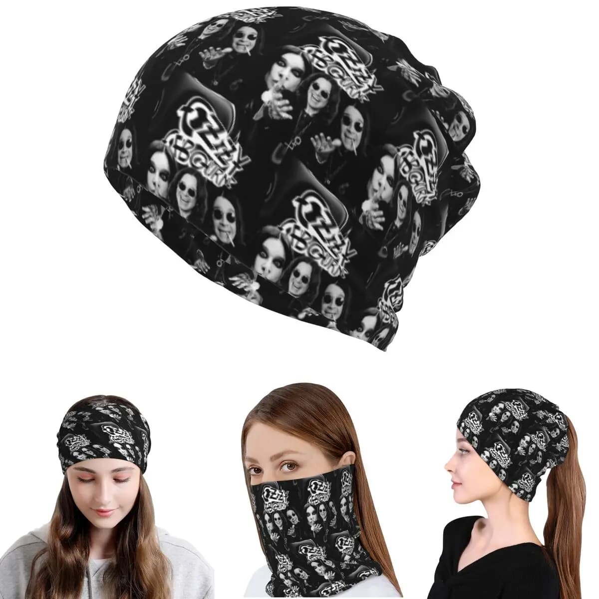 Ozzy Osbourne Bandana Copricollo Sciarpa multifunzione Copricapo Berretto Cappello Unisex Adulto Per tutte le stagioni