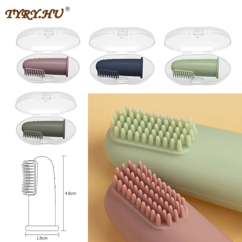 Spazzolino da denti morbido per bambini Spazzolino da denti per bambini in silicone senza BPA Spazzolino pulito per denti in silicone alimentare Assistenza sanitaria orale per bambini
