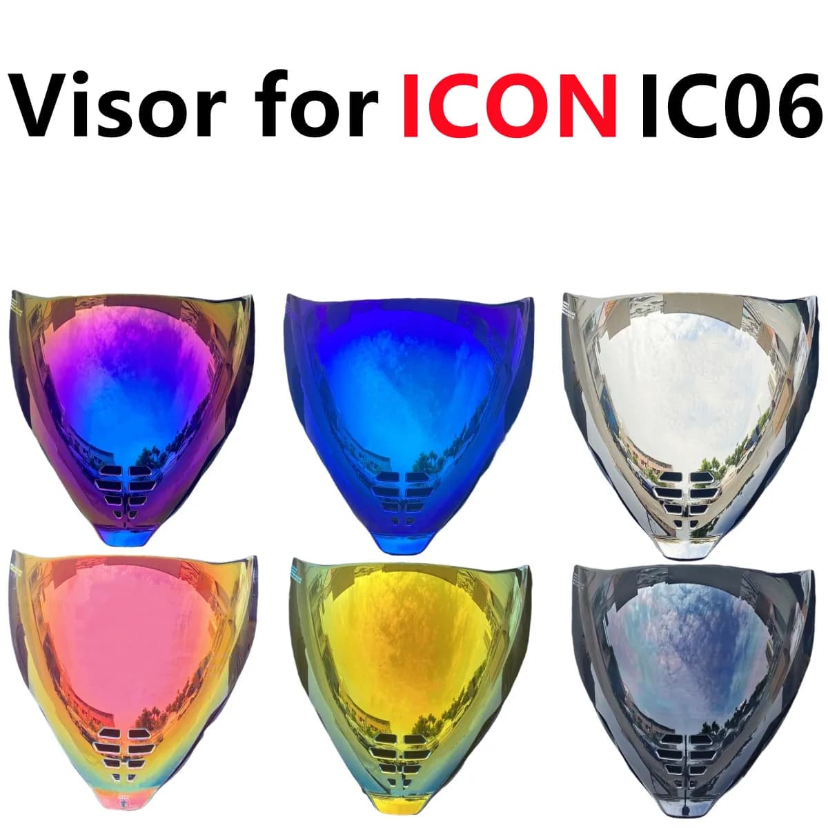 Visiera Airflite per ICON Airflite IC06, Lente Protettiva UV per Casco Moto, Accessori per Caschi