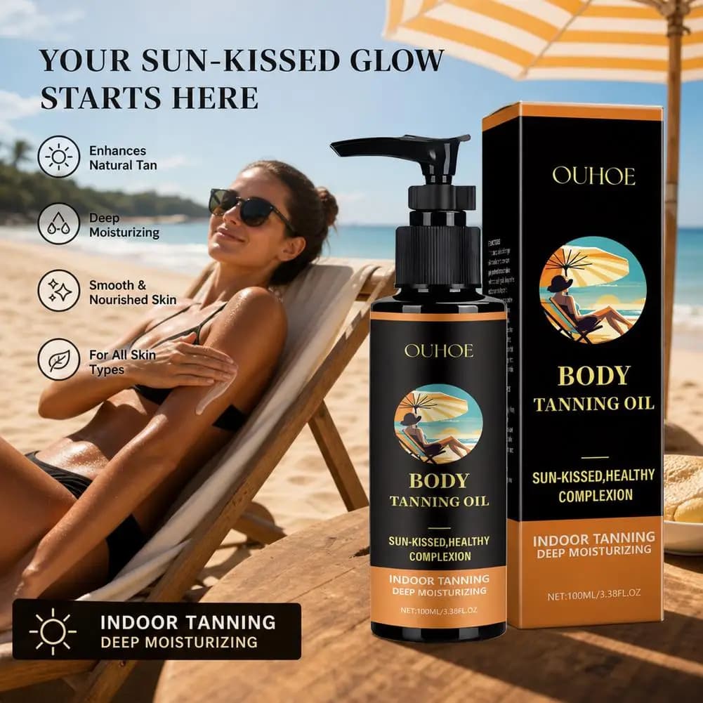 Tanning Oil Tanned Intensifier Get a Faster, Darker Sun Tan From Packed with Ultra Moisturizing Oils to Keep Skin Hydrated