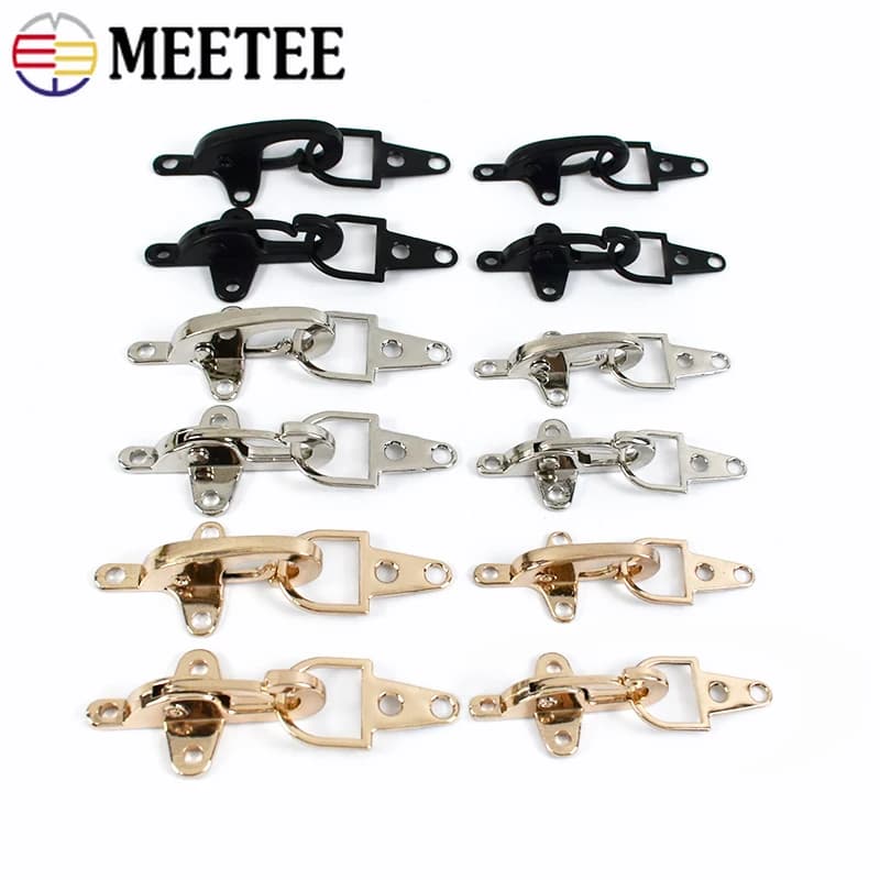 5 Pezzi Moschettone in Metallo da 4/5 cm per Borse, Ganci per Cappotti, Fibbie per Cinture, Clip per Giacche, Accessori Fai da Te per Cucito