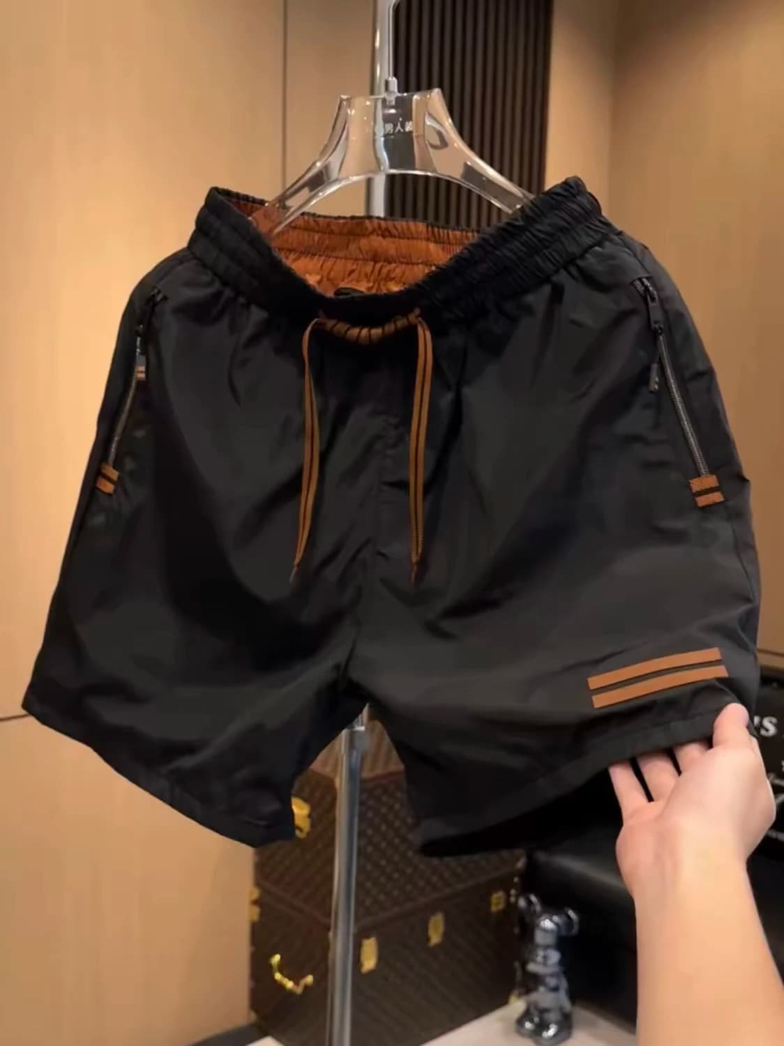 Men's Sporty Breathable Quick Dry Color Block Short Pants Summer New Style Loose Fit Fashionable Five Parts Shorts
