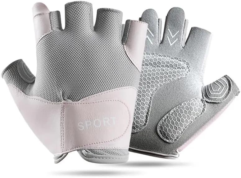 Guanti Traspiranti Senza Dita per Donna - Guanti Sportivi da Palestra Antiscivolo per Ciclismo e Protezione delle Mani