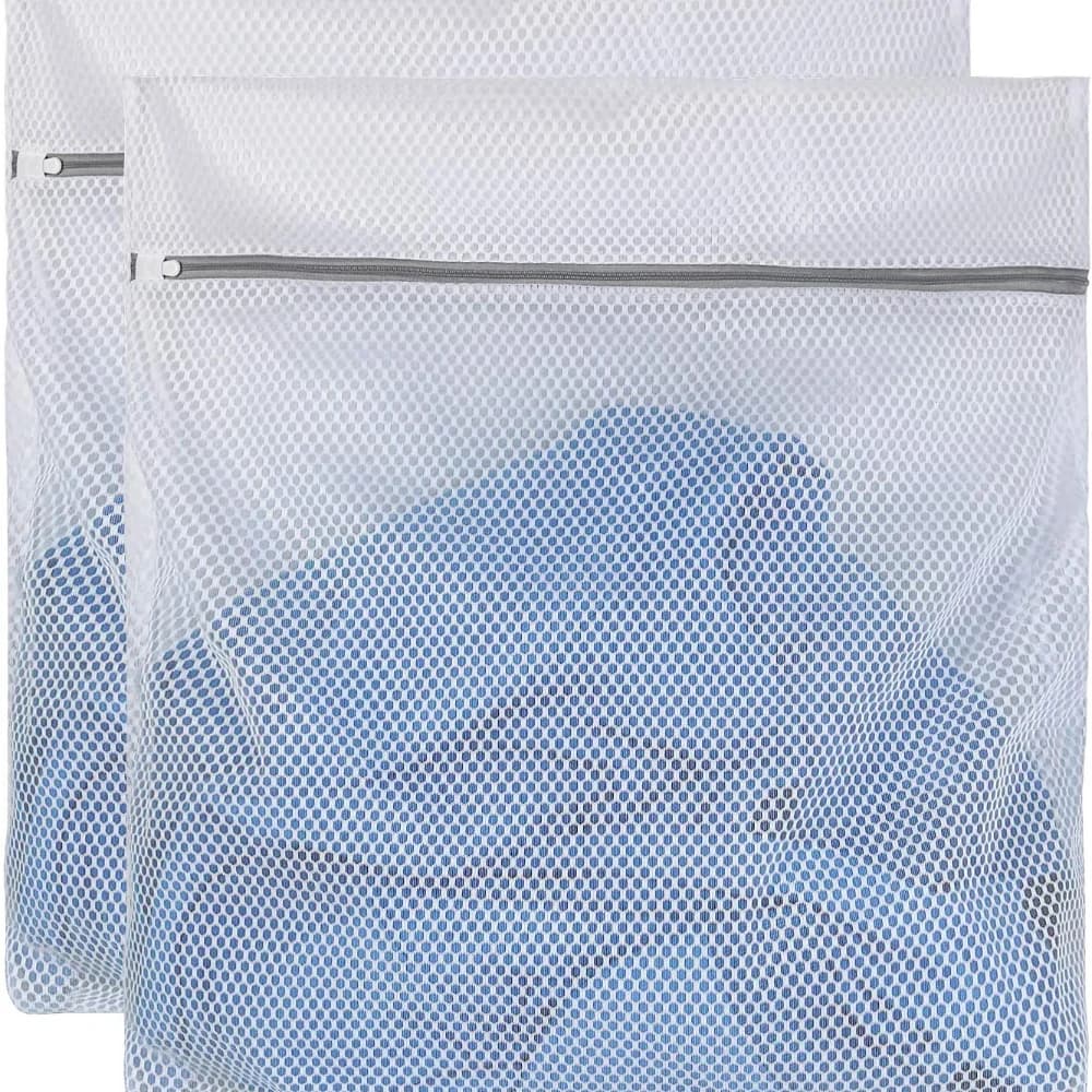 Sacchetti per biancheria in rete con cerniera antiruggine, sacchetti per biancheria bianchi Sacchetti per lavare in rete, reggiseno facile da montare, calzini, lingerie, sneaker, lavanderia