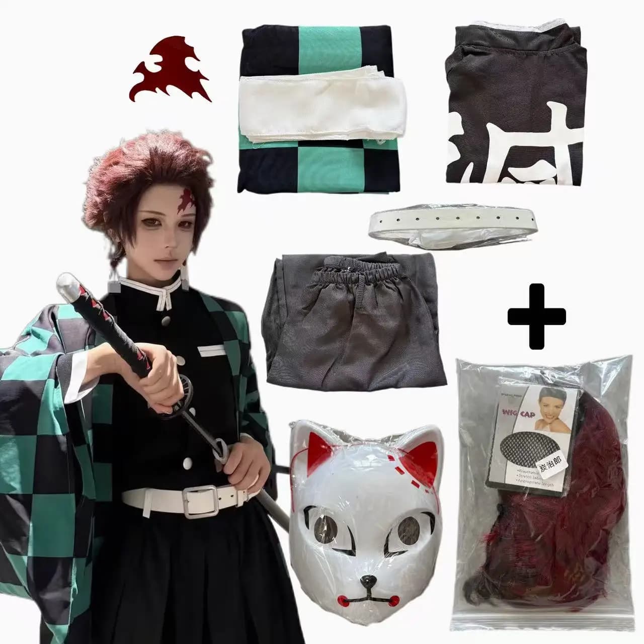 Costume Cosplay Anime Anjirou per Halloween 2026, Costume da Assassino per Bambini