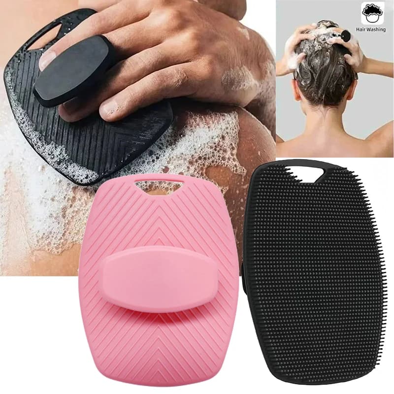 Spazzola Esfoliante in Silicone Morbido, Spazzola per Doccia e Massaggio Delicato, Accessorio da Bagno