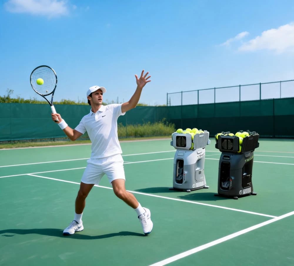 Hot Sale Tenniix Tennis Ball Machine Vision-Based AI Tennis Robot Training Tennis Ball Launch Training Shooting Machine