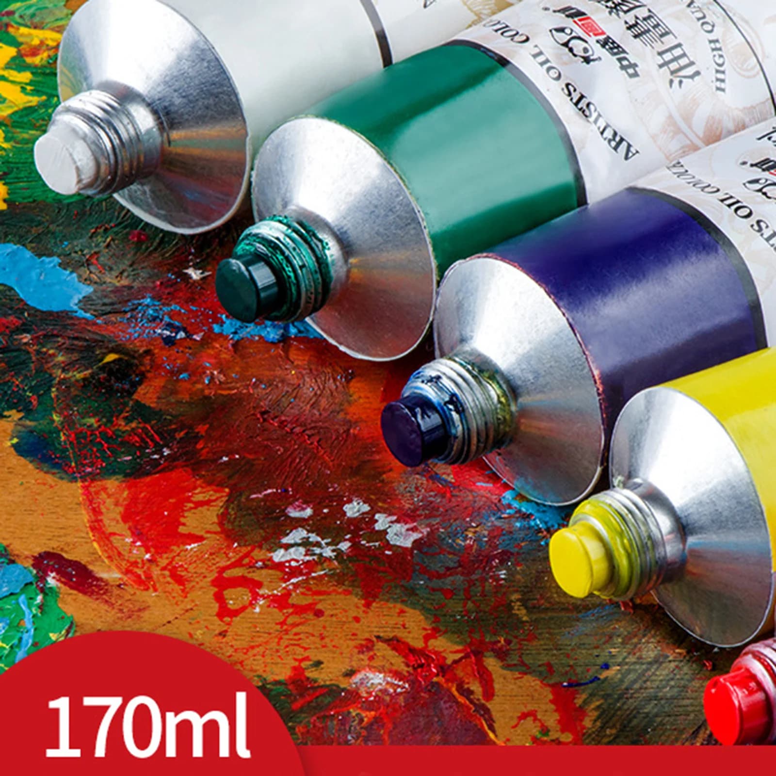 Paint in Large 170ml Tube Professional Oil Based Paint with High Saturation - Rich Vivid Colors for Artists, Students, Beginners