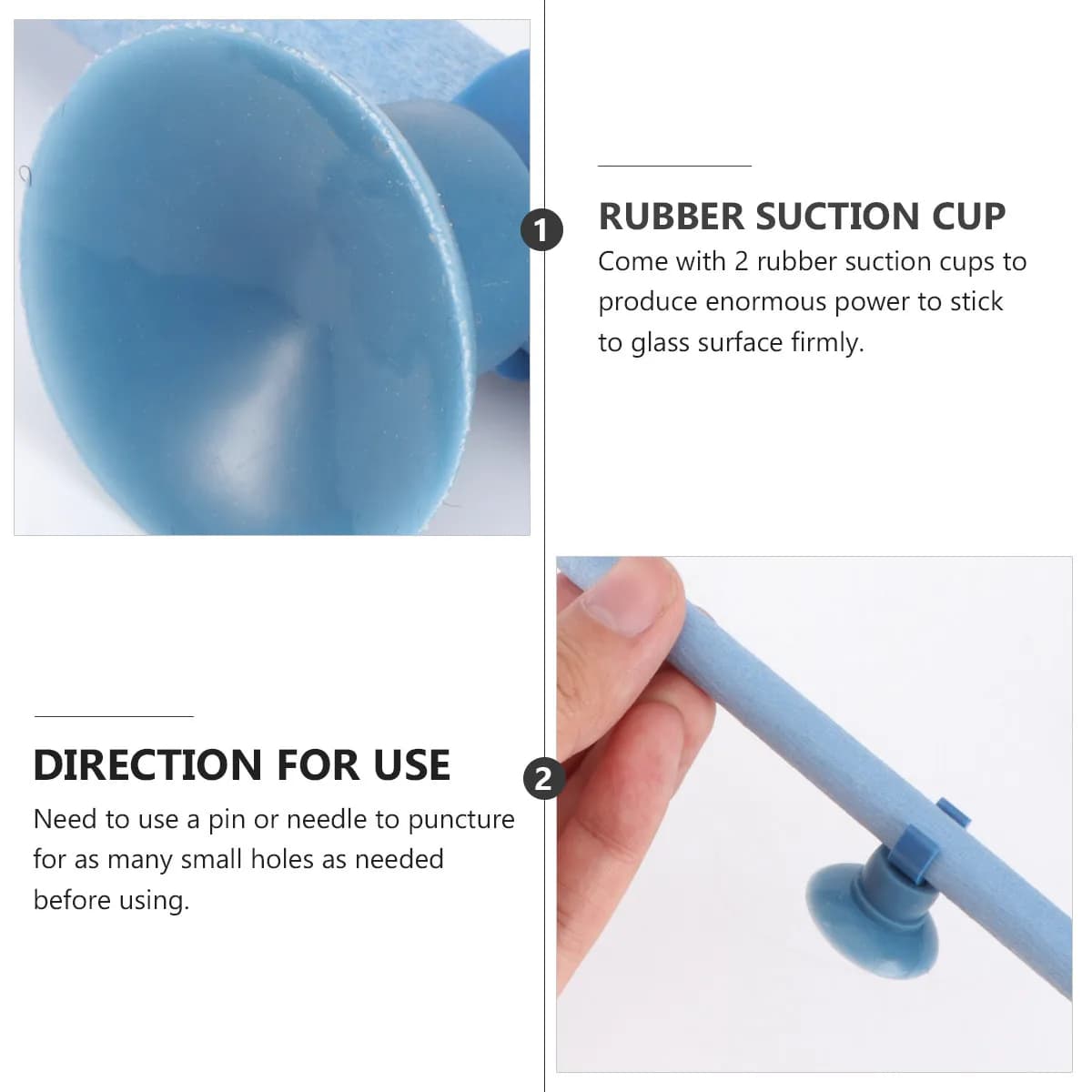 10- Air Stone Tube for Fish Tank Aquarium Instant Fine Bubble Diffuser with 2 Suction Cups Cuttable