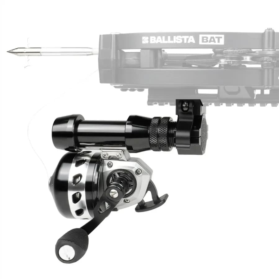 BALLISTA Nuovo kit per la pesca con l'arco: set completo per balestra - include supporto per mulinello Spincast con anello a manica e frecce