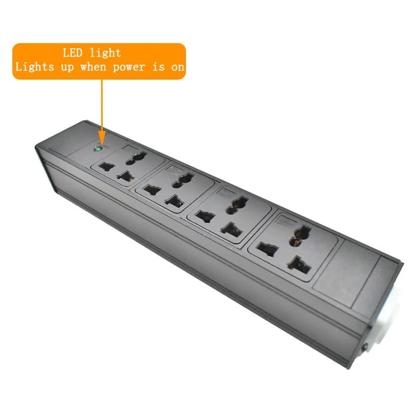 PDU Power Strips Schuko Powerlink box input/output 3P Aviation SOCKET Plug 1-11 AC 10A universal SOCKET LED lights