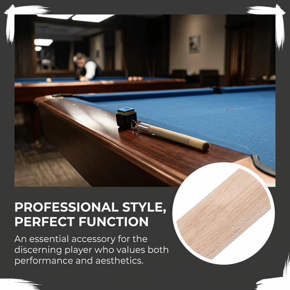 2pcs Wood Grain Handle Billiard Chalk Holder Metal Pricker Tip Cap with Chain Pool Cue Tool Lightweight Compact Size
