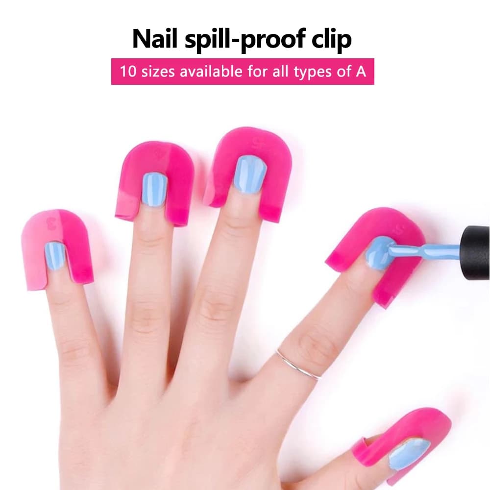 26Pcs Nail Polish Protector for Fingers Nail Polish Guard Soft Plastic U Shield Skin Cuticle Protector Nail Art Tools