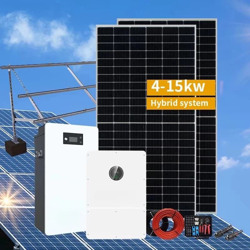 Sistema solare fotovoltaico per sistema solare fotovoltaico da 10 kW Kit pannelli da 4 kW 10 kW Soluzioni di generazione di energia Sistema ibrido