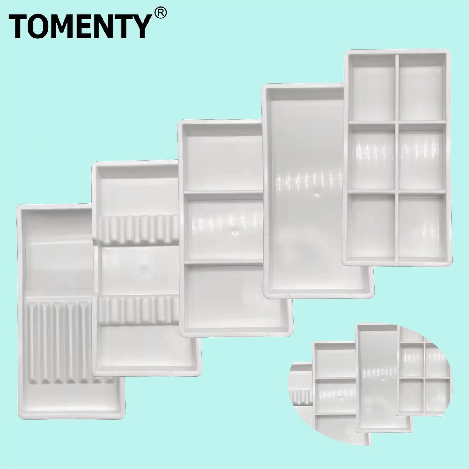 1 pz TOMENTY Dentale Autoclavabile Vassoi Cassetto di Plastica Facile da Pulire Sterilizzare Per Dentista Medico Chirurgico 9.5 cm * 19.5 cm * 2 cm