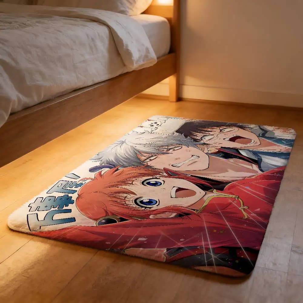 Tappeto Morbido Anime G-Gintama Effetto Nuvola, Antiscivolo, Anti-pelucchi, Assorbente per la Casa