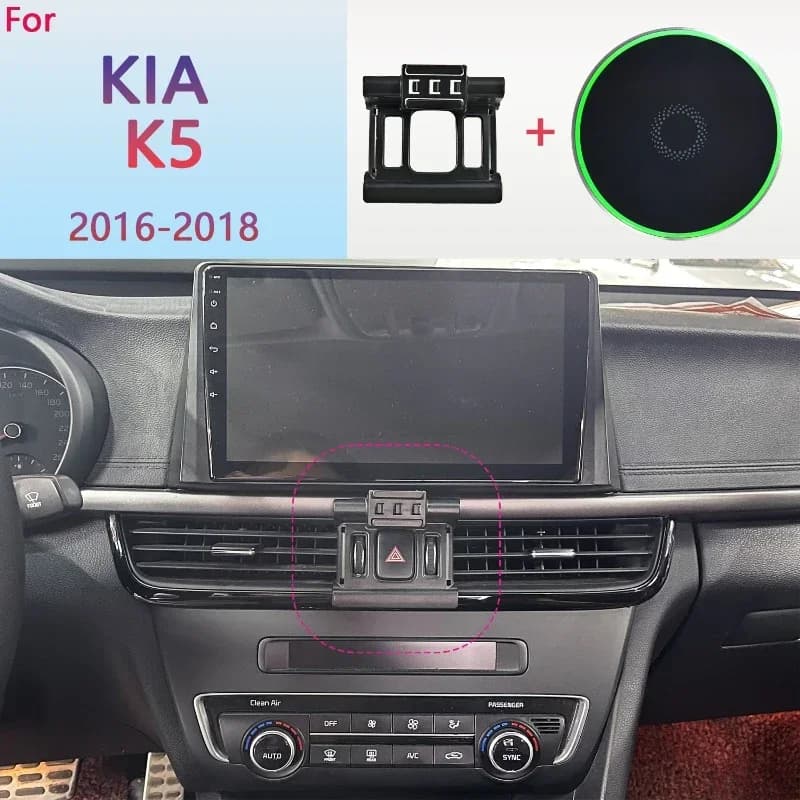 Supporto magnetico per telefono per auto per KIA K5 2016 2017 2018 Supporto per telefono di ricarica wireless Accessori base MagSafe per staffa per auto