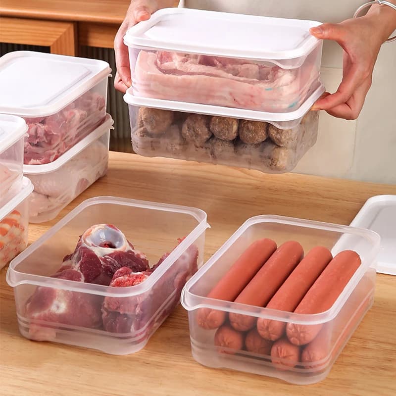 1 set di 3 scatole per la conservazione degli alimenti, scatole per il frigorifero, scatole per la conservazione dei cereali, scatole sigillate in plastica, grandi, medie e piccole 3 set, scatole per il pranzo e scatole per la conservazione della frutta con coperchio