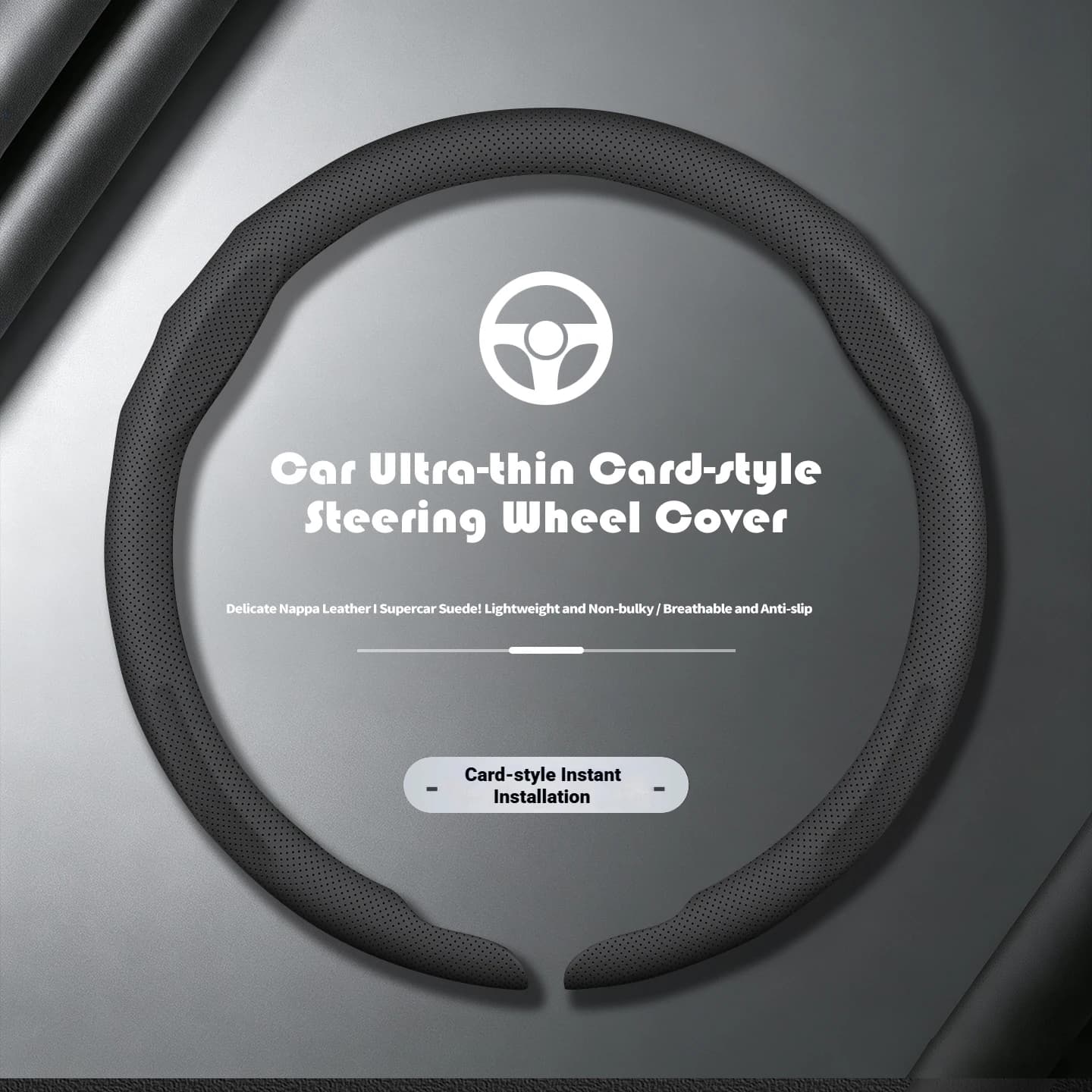 For Hyundai Kia Genesis Ssangyong Daewoo Renault Volvo MINI Alfa Romeo Geely BYD Chery XPengCar snap-on steering wheel cover
