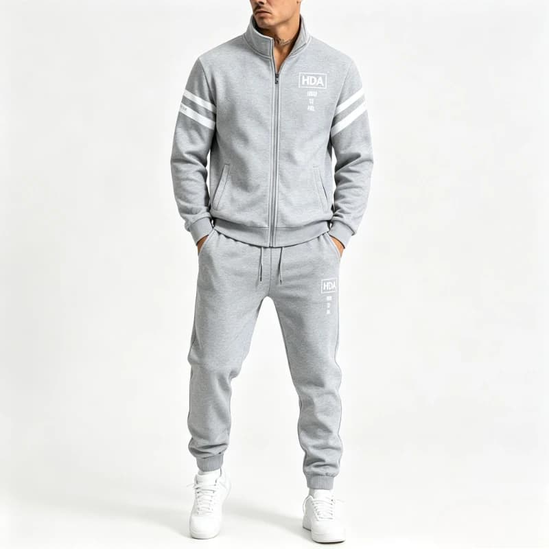 Fashion Brand Tracksuit Men Sets Sweatshirt Sporting Gyms Zipper Jacket + Pants Casual Men's Track Suit Sportswear Fitness Suits