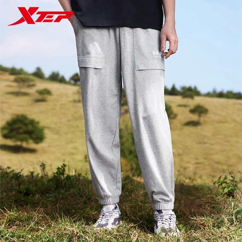 Pantaloni lavorati a maglia Xtep per uomo Pantaloni estivi comodi da uomo Moda Casual Traspirante Morbido Pantaloni da esterno 876229630129