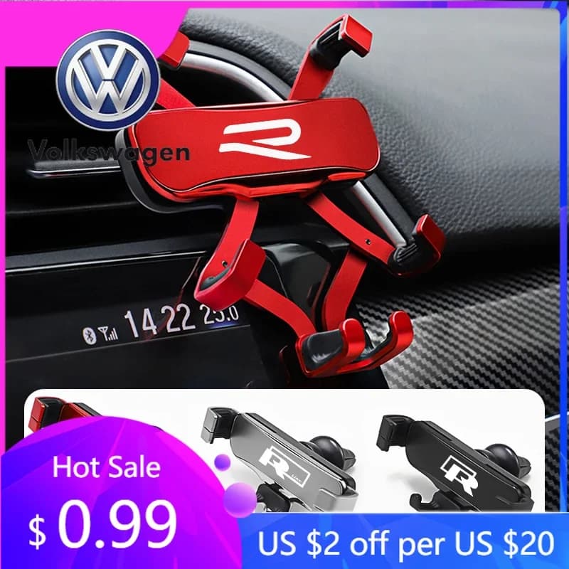 Novità 2026 per Volkswagen VW 360 ° Supporto regolabile per telefono da auto, supporto per montaggio su presa d'aria per VW Atlas Jetta Touareg Variant Golf Polo G