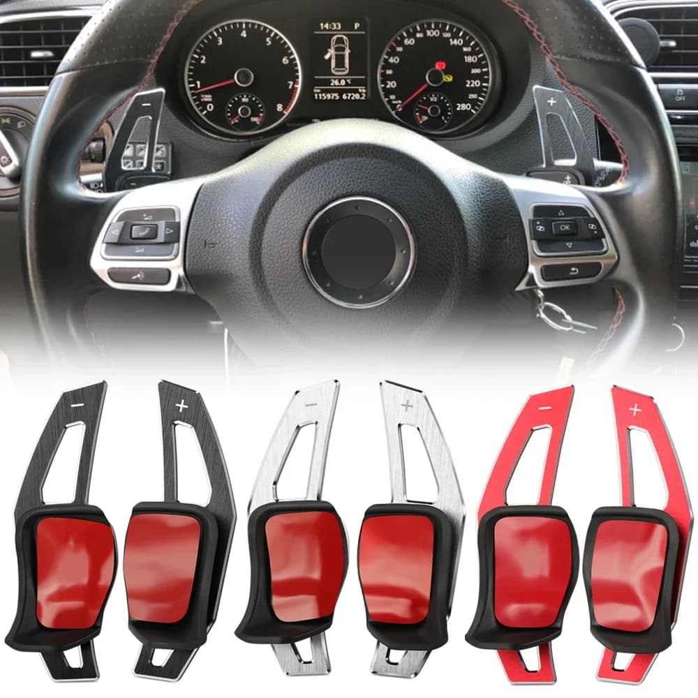 DSG Volante Paddle Estensione Del Cambio Della Copertura Per VW Golf 5 6 MK6 GTI R Jetta MK5 Passat B6 B7 CC Polo Sharan Tiguan Seat Leon