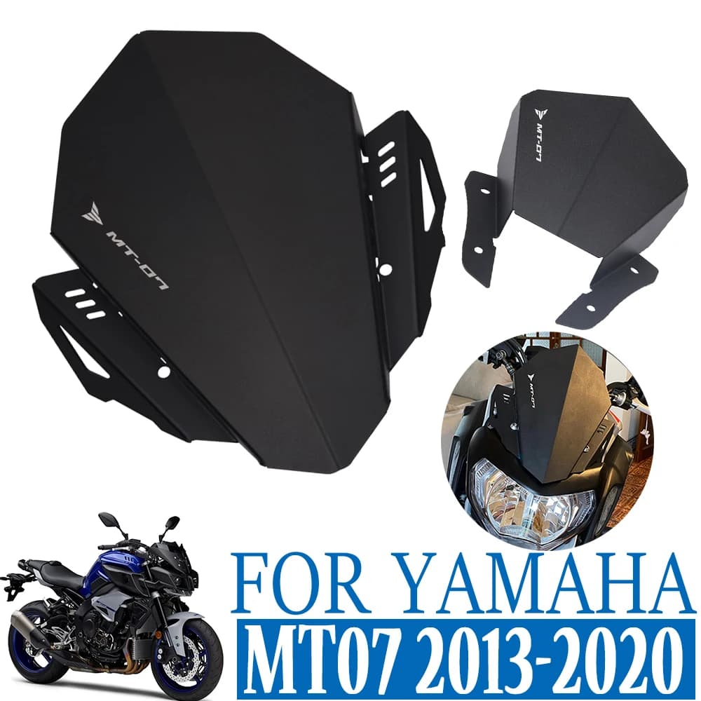 Parabrezza moto per YAMAHA MT07 FZ07 MT FZ 07 2018 2019 2020 2013 - 2017 Deflettore vento anteriore Parabrezza Copertura Guard