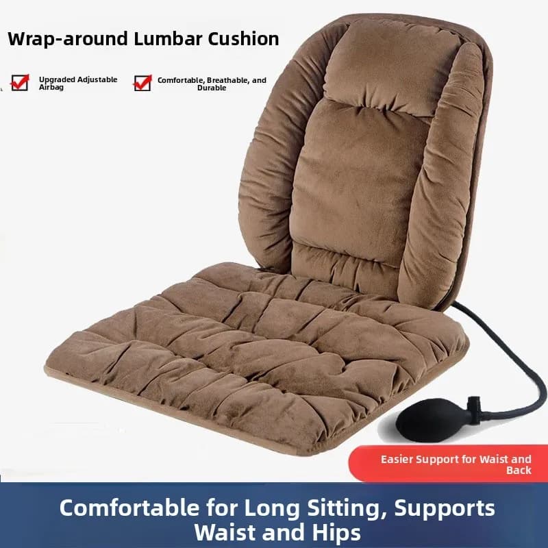 Cuscino da Ufficio e Auto con Supporto Lombare, Design Ergonomico Anti-Fatica, Decorazione per la Casa in Materiale Peluche, Stile Europeo
