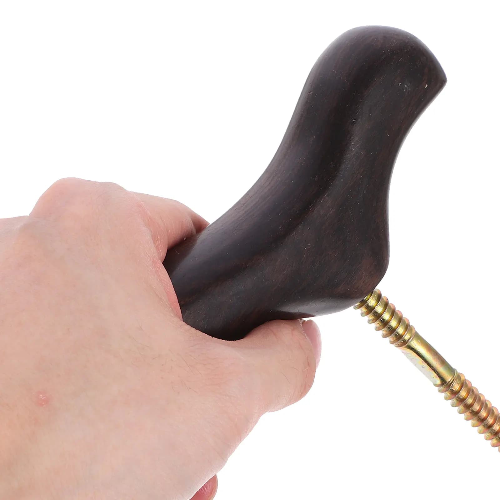 Wood Hiking Pole Grip Replacement Sturdy Non Slip Handle for Trekking Walking Stick Outdoor Activities Cane Handle Adapter